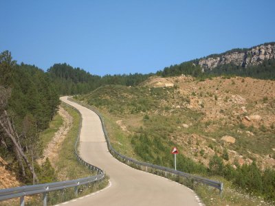 Foto del tramo hormigonado del puerto, con la brutal rampa al 20%, de Rogercoll.