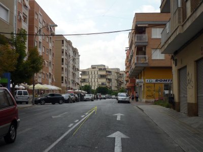 Foto nº12. Localización propuesta para la meta en calle Prolongación de Ronda de Santo Domingo.