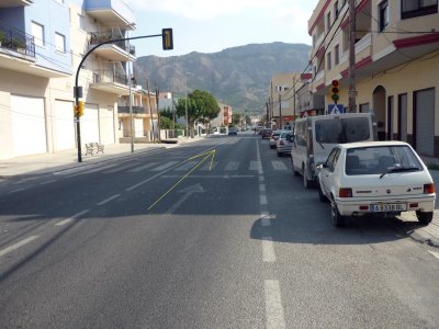 Foto nº6. N-340, travesía de El Raiguero de Bonanza. Kilómetro 11,2.