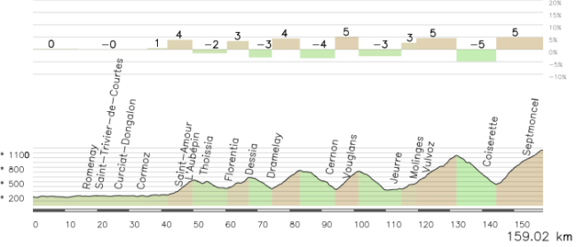 Perfil aproximado de la etapa.