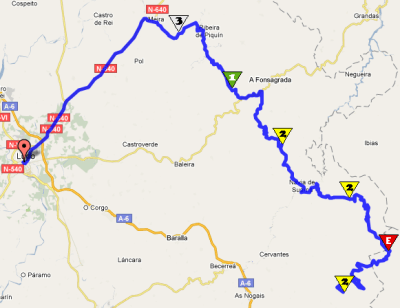 mapa Lugo - Albergue por Lugo
