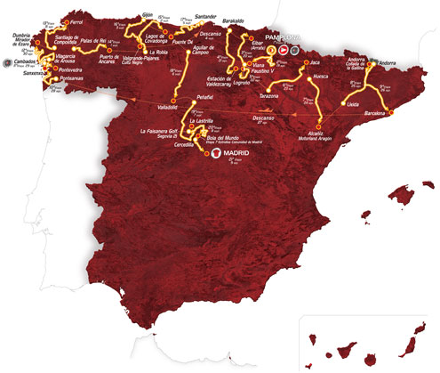 Mapa Vuelta 2012