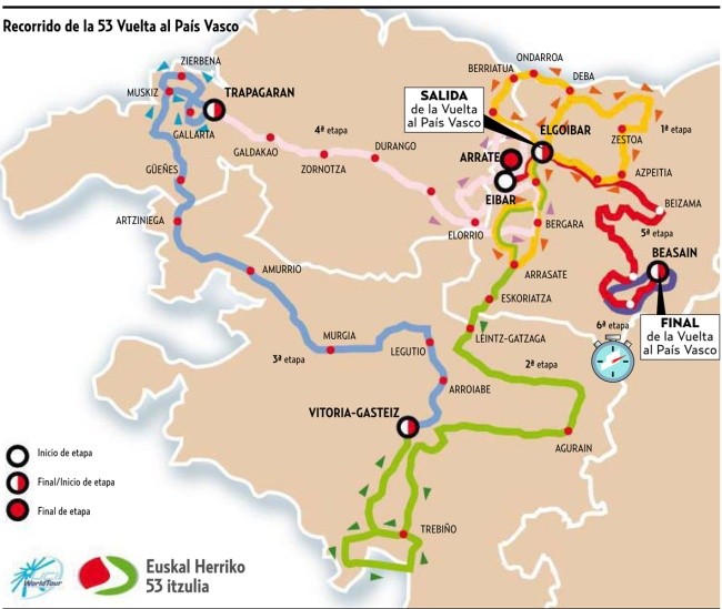 El plano general del recorrido. Imagen del diario Deia.