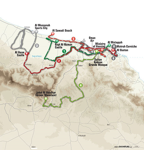 map route oman 2015