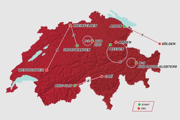 mapa tour suiza 2016