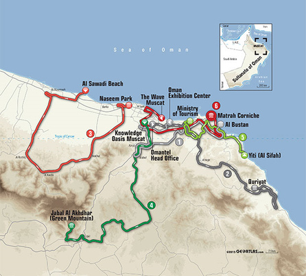 map route oman 2016