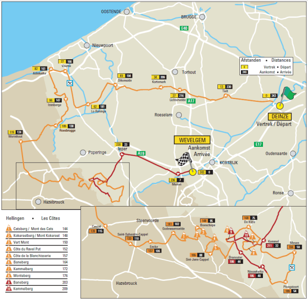 mapa gante wevelgem 2016