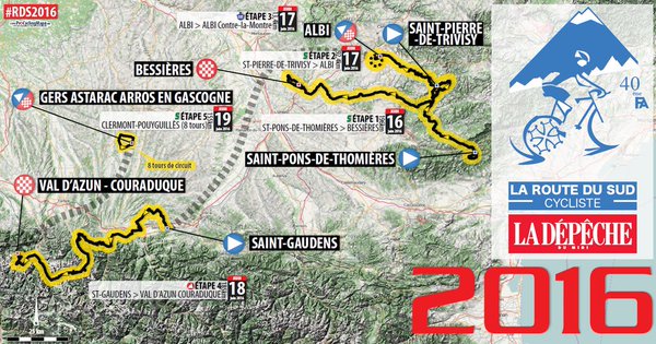 mapa general Ruta del Sur 2016