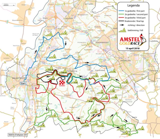 mapa amstel gold race 2018